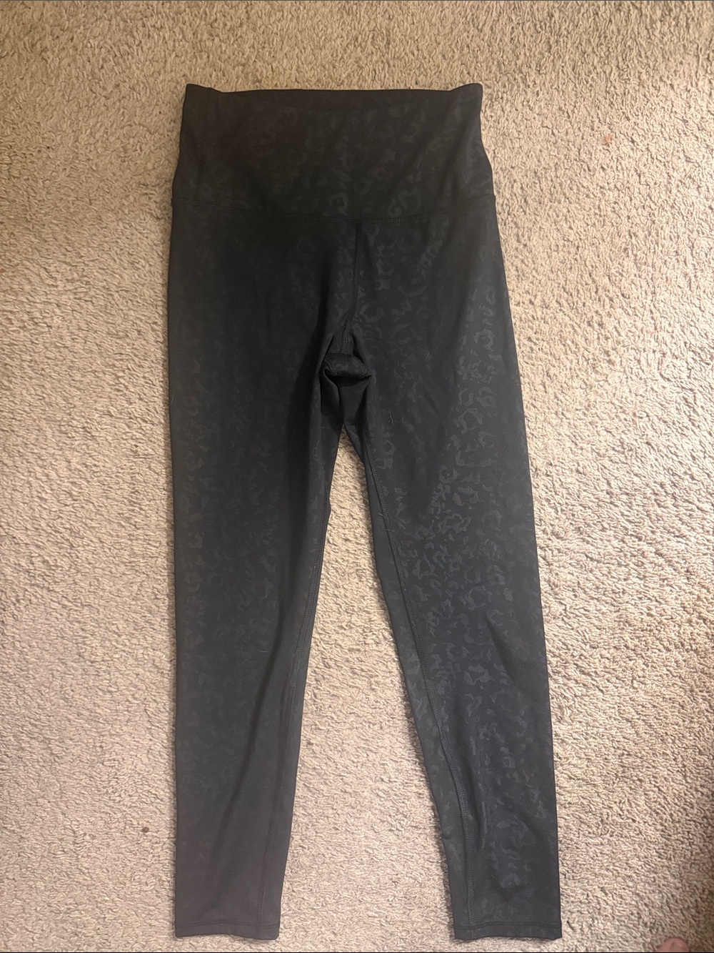 Marika Black High-Waist Textured Leggings